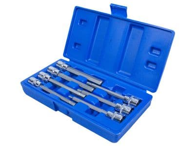 Blue Spot 01516 Extra Long Hex Socket Bit Set H3-H10 7 Piece 3/8D