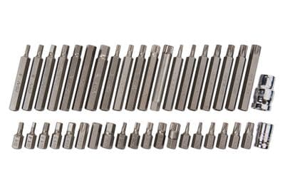 Blue Spot 01517 Mixed Hex Spline and Torx Bit Set 40 Piece 1/2 - 3/8D