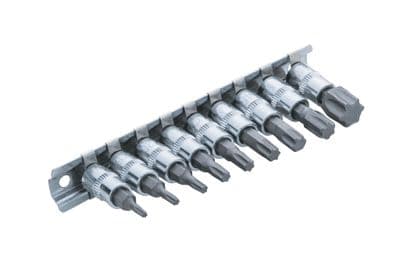Blue Spot 01521 Torx Bit Socket Set T10-T60 9 Piece 1/4D