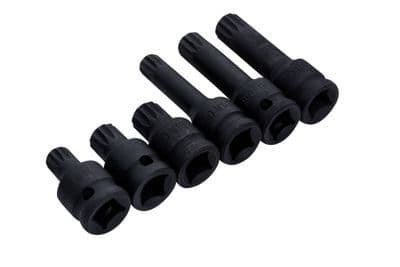 Blue Spot 01532 Spline Sockets M14-M18 6 Piece 1/2D