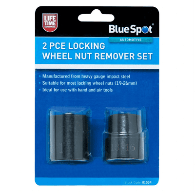 Blue Spot 01534 Locking Wheel Nut Remover Set 2 Piece