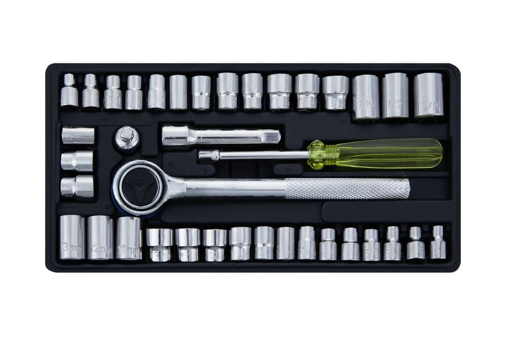 Blue Spot 01535 Mixed Drive Socket Set 40 Piece 1/4D - 3/8D