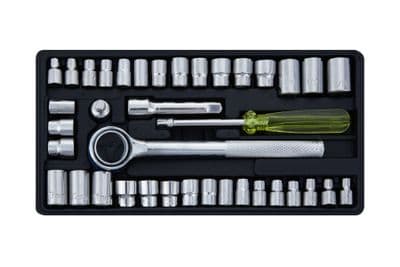 Blue Spot 01535 Mixed Drive Socket Set 40 Piece 1/4D - 3/8D