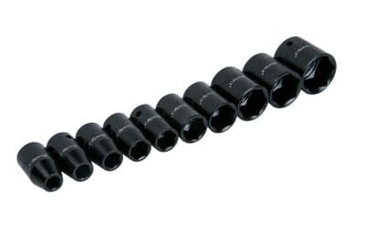 Blue Spot 01537 Metric Impact Sockets 9-27mm 10 Piece 1/2D