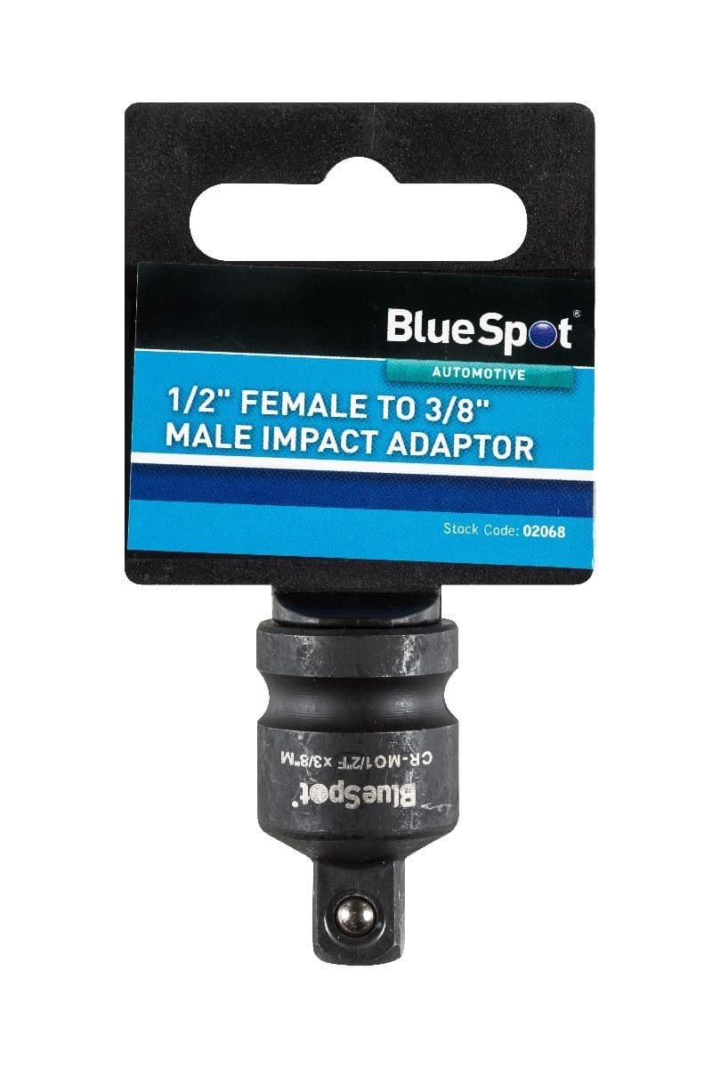 Blue Spot 02068 Impact Adaptor 1/2 Female To 3/8 Male
