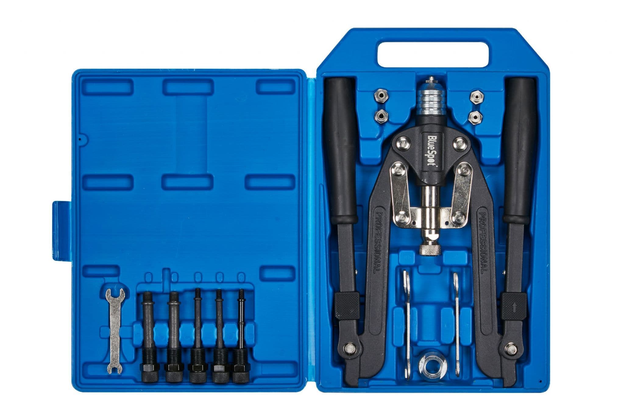 Blue Spot 09108 Long Arm Rivet 3 2-6 4 and Nut Riveter M4-M10 Set