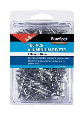 Blue Spot 09110 Aluminium Rivets 4.8mm X 10mm 100 Piece