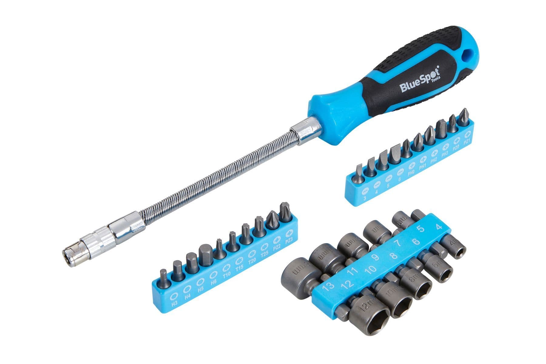 Blue Spot 12632 31 Piece Flexi Screwdriver & Bit Set