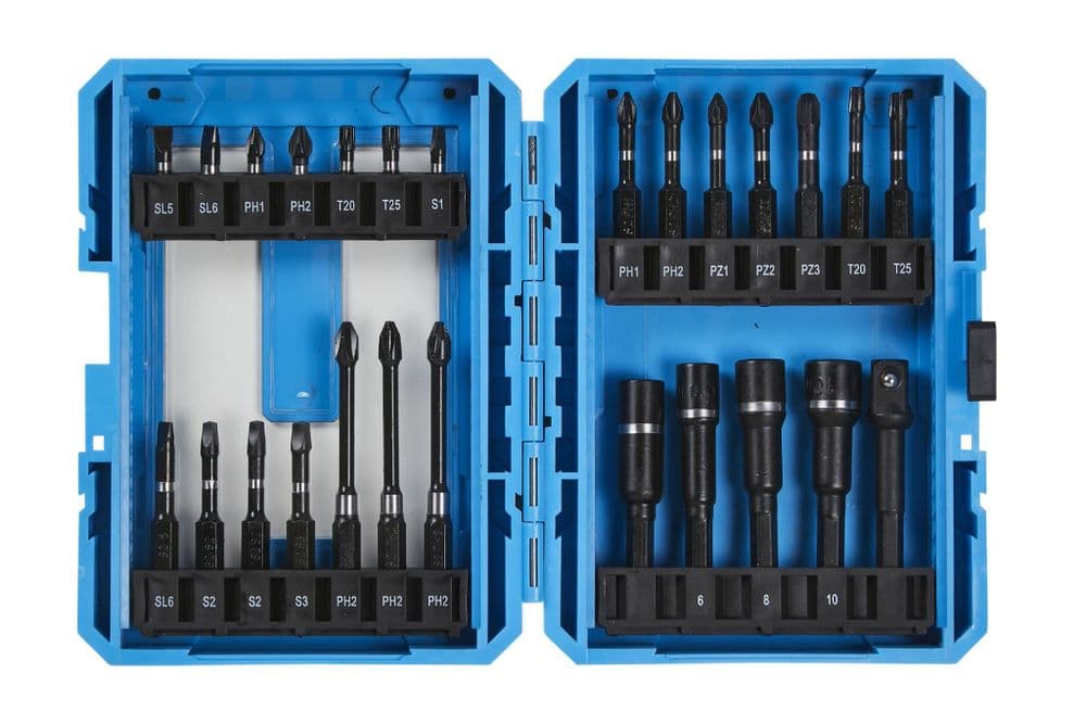 Bit Nut Compressor Blue Spot 14125 Impact Screwdriver And Nut Driver Bits 26 Piece
