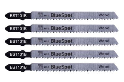 Blue Spot 19003 HCS Clean Cut Jigsaw Blades For Wood 10 TPI 5 Piece