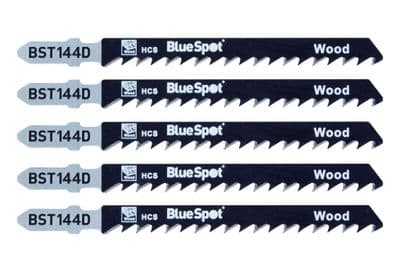 Blue Spot 19004 HCS Clean Cut Jigsaw Blades For Wood 6 TPI 5 Piece