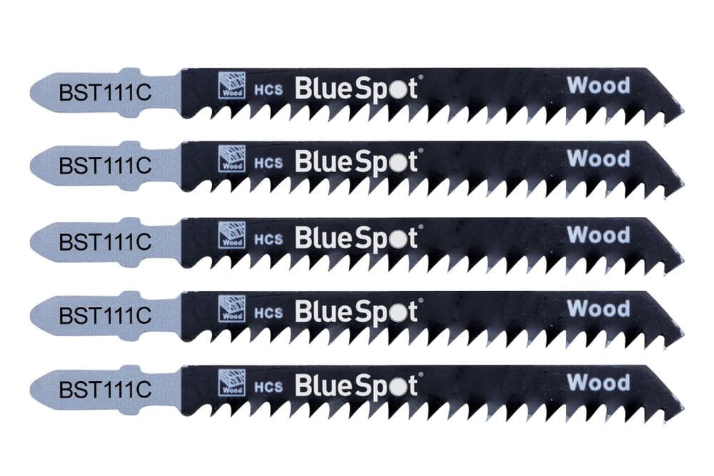 Blue Spot 19006 HCS Quick Cut Jigsaw Blades For Wood 8 TPI 5 Piece