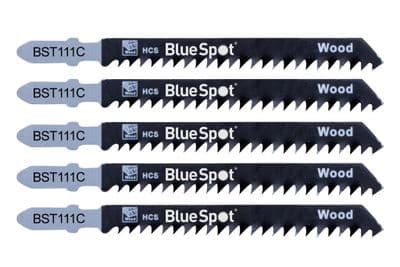 Blue Spot 19006 HCS Quick Cut Jigsaw Blades For Wood 8 TPI 5 Piece