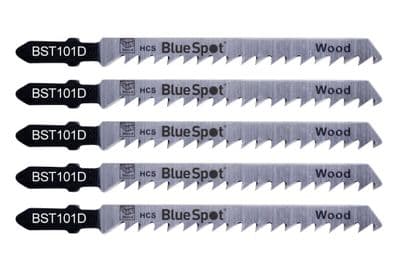 Blue Spot 19007 HCS Fast Cut Jigsaw Blades For Wood 6 TPI 5 Piece