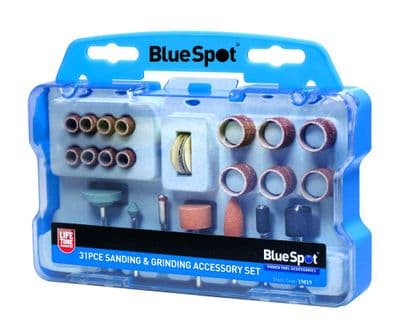Blue Spot 19019 Rotary Tool Sanding and Grinding Accessory Set 31 Piece