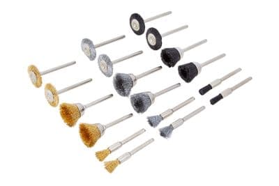 Blue Spot 19077 18 Piece Mini Wire Brush Rotary Tool Accessory Set