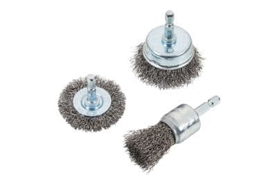 Blue Spot 19227 Hex Shank Wire Cup Brushes 3 Piece Set