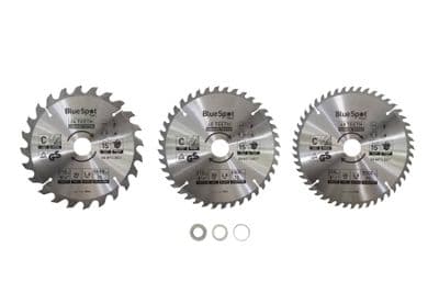Blue Spot 19404 3 Piece TCT Circular Saw Blade Set 210mm x 30mm