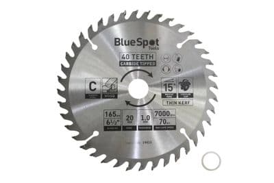 Blue Spot 19410 Circular Saw Blade 40 Teeth 165mm x 20mm