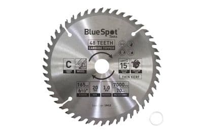 Blue Spot 19412 Circular Saw Blade 48 Teeth 165mm x 20mm