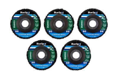 Blue Spot 19645 Coarse Stripping Wheel Set 100mm 5 Piece