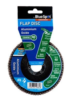 Blue Spot 19681 Aluminium Oxide Flap Disc 115mm (4.5