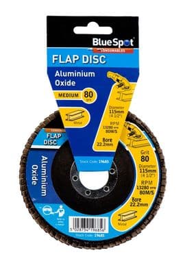 Blue Spot 19685 Aluminium Oxide Flap Disc 115mm (4.5