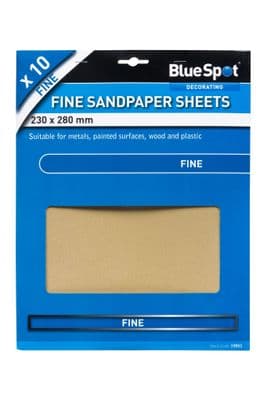 Blue Spot 19851 10 Piece Fine Sandpapers
