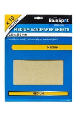 Blue Spot 19853 10 Piece Medium Sandpapers