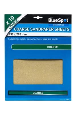 Blue Spot 19855 10 Piece Coarse Sandpapers