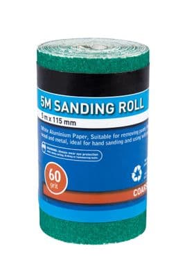Blue Spot 19857 115mm Sanding Roll 60 Grit 5mtr
