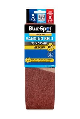 Blue Spot 19890 75 x 533mm Sanding Belt 60 Grit