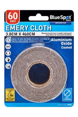 Blue Spot 19900 3.8cm x 460cm Emery Cloth 60 Grit