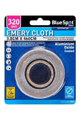 Blue Spot 19910 3.8cm x 460cm Emery Cloth 320 Grit