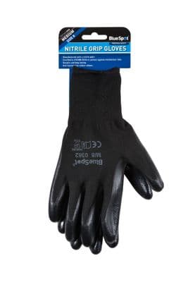 Blue Spot 23008 Nitrile Grip Gloves (Medium)