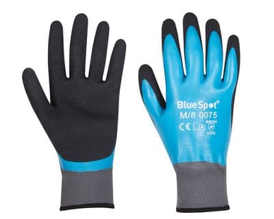 Blue Spot 23016 Latex Water Resistant Gloves (Medium)