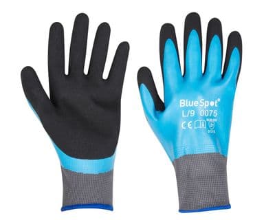 Blue Spot 23018 Latex Water Resistant Gloves (Large)