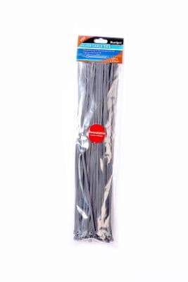 Blue Spot 40061 50 Piece Silver Cable Ties 4.8mm x 370mm