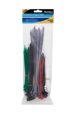 Blue Spot 40062 Assorted Mixed Colour Cable Ties 120 Piece Set
