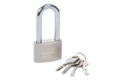 Blue Spot 77004 50mm Long Shackle Satin Finish Padlock