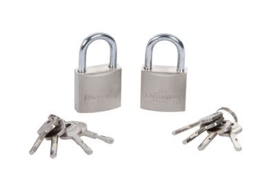 Blue Spot 77006 2 Piece 30mm Satin Finish Keyed Alike Padlocks