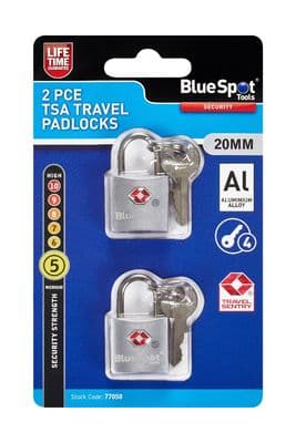 Blue Spot 77050 20mm TSA Travel Padlocks 2 Piece Set