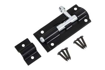 Blue Spot 78000 Black Powder Coated Tower Bolt 76mm