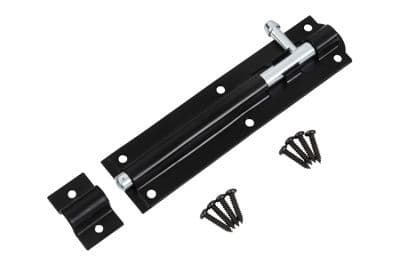 Blue Spot 78002 Black Powder Coated Tower Bolt 152mm