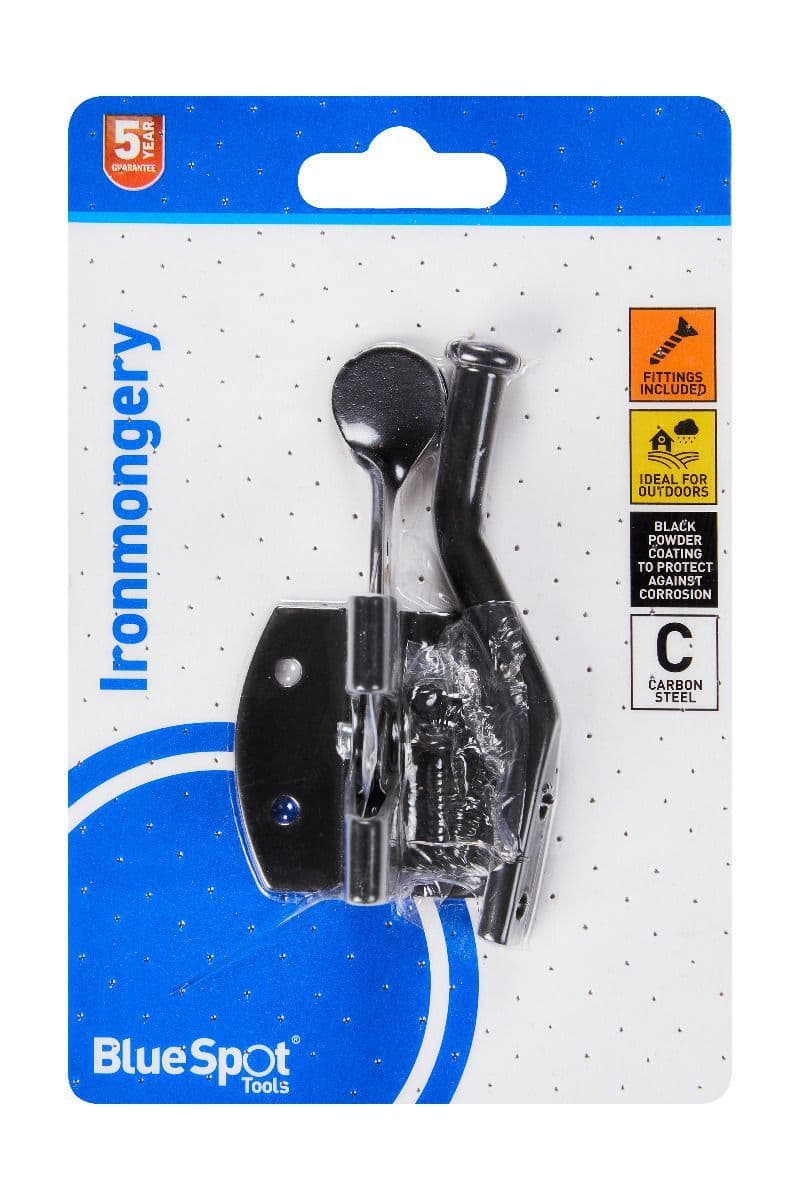 Blue Spot 78022 Black Powder Coated Auto Gate Latch 50mm