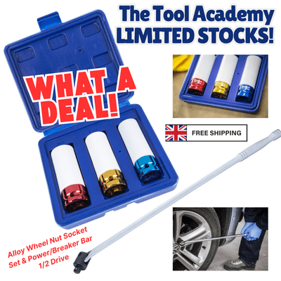 Blue Spot BL01545-BL02002 Alloy Wheel Impact Socket & Power Bar Set