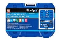 Blue Spot BL01616-BL01618 Multi Fit Go Through Socket Set 1/4'' 3/8'' & 1/2'' 4.5mm - 24mm