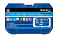 Blue Spot BL01616-BL01618 Multi Fit Go Through Socket Set 1/4'' 3/8'' & 1/2'' 4.5mm - 24mm