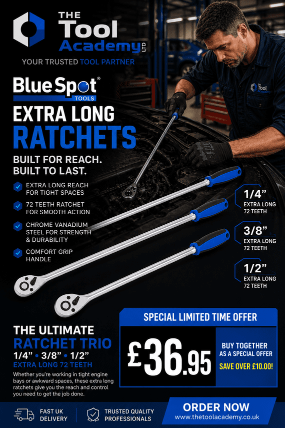Blue Spot Extra Long 3 Piece Ratchet Set