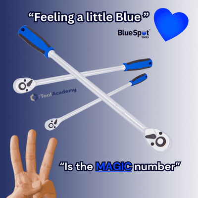 Blue Spot Extra Long 3 Piece Ratchet Set